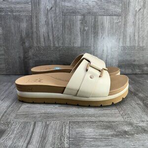 Reef Horizon Hi Women's size 10 Sand Tan Platform Slides